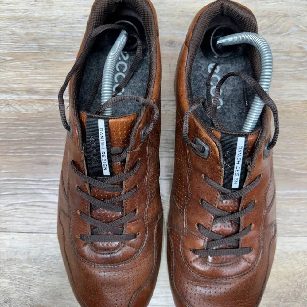 Ecco Danish Design Brown Leather Casual Shoe Men's Size EU 45